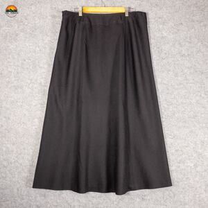 Chadwick's A-Line Skirt Black Wool Back Zip Midi Academia Women's Plus Size 16W